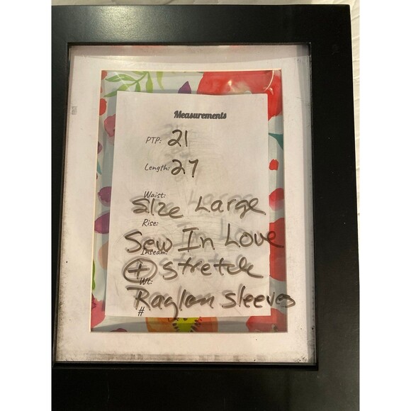 Sew In Love Blouse Size Large Top Black w Plaid Pink Raglan sleeves + Stretch - Picture 10 of 10